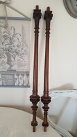 1 Pair of antique carved wooden 