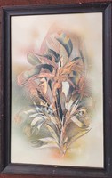Irises - modern marked painting - unknown artist