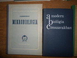 2 Antique biology specialist book, Fjodorov: microbiology 1951, in modern biology headlines 1973