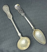 Silver picking and dipping spoon 1800s