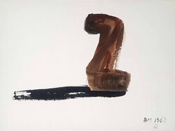 Nicholas with pepper - 24 x 31 cm washed ink, walnut stain, rice paper 1963
