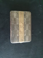 Silver box with gold inlay