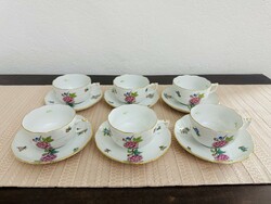 Herend Eton patterned tea cup with base. (6pcs)