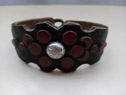 Retro leather bracelets and necklaces