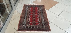 Km42 Pakistani yamud hand knot wool persian carpet 60x120cm free courier