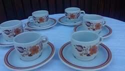 Alföldi porcelain panni patterned coffee and mocha set, cup, glass