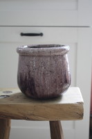 Ptmd purple glazed flowerpot, kaspo - beautiful, flawless