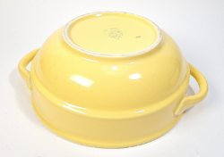 Antique/vintage rare colored granite bowl with handles