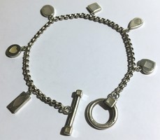 13.57 G special silver bracelet inlaid with silver pendants with t clasp bracelet