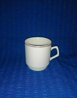 Zsolnay porcelain mug with gold stripes (a16)