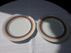 Pair of Alföldi striped cake plates