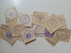 D202568 KAPOSVÁR    régi bélyegző-lenyomatok   18+  db.   kb 1900-1950's