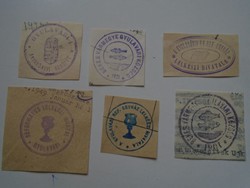 D202526 GYULAVÁRI (Békés vm)    régi bélyegző-lenyomatok   6 db.   kb 1900-1950's