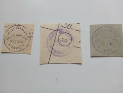 D202582 upper canopy old stamp impressions 3 pcs. About 1900-1950's