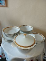 Alföldi porcelain tableware with gold edges