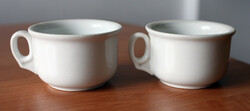 2 thick-walled Zsolnay porcelain coma cup mugs