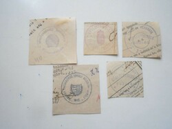 D202531 BŰDSZENTMIHÁLY    régi bélyegző-lenyomatok   5 db.   kb 1900-1950's