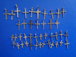 Antique silver cross crucifix, pendant