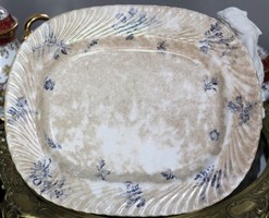 Antique petrus regout faience tray, bowl, serving tray