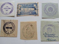 D202578 white colony (szatmár etc.) old stamp impressions 7 pcs. About 1900-1950's