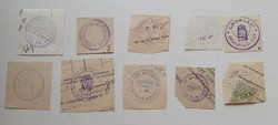 D202556 CSORVÁS  (Békés vm)   régi bélyegző-lenyomatok   10 db.   kb 1900-1950's