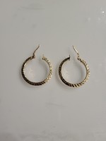 Gold solid hoop earrings
