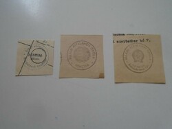 D202546 HENCIDA (Bihar vm)  régi bélyegző-lenyomatok  3 db.   kb 1900-1950's