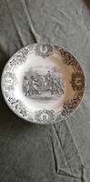 Régi antik Bosh Napóleon jelenetes tányér