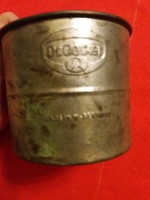 Antik DR.OETKER fém kézi kalibrált fém lemez pudingkészítő gépezet a képek szerint