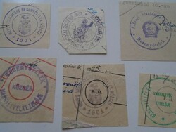 D202540 inset lot old stamp impressions 8 pcs. About 1900-1950's