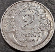 Franciaország 2 frank, 1949.