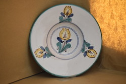 Falusiné terjék éva decorative plate with floral pattern - 16 cm diameter