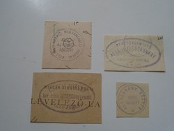 D202525 Alsó és Felső Ábrány -(Bükkábrány)   régi bélyegző-lenyomatok  4 db.   kb 1900-1950's