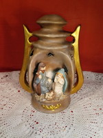 Ceramic candle holder...Holy family.