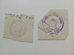 D202566 IHAROSBERÉNY (CSURGÓ)   régi bélyegző-lenyomatok   2  db.   kb 1900-1950's