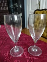 Stemmed wine glass, two pieces, height 15 cm. He has!
