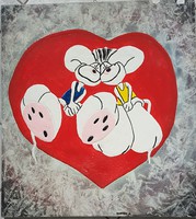 Unknown (maushofer zihr?): Two mice in a red heart