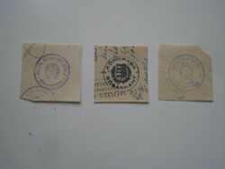 D202532 Bősárkány  régi bélyegző-lenyomatok   3 db.   kb 1900-1950's