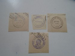 D202533 BÖKÖNY  régi bélyegző-lenyomatok   4 db.   kb 1900-1950's