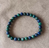 Azurite-malachite mineral bracelet