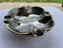 Ceramic ashtray with gilded edges