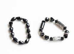 Last option - sparkling crystal glass bead bracelets - 2 together