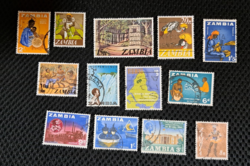 Zambia pecsételt bélyegek 16.
