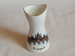 Porcelán váza kicsi 9cm retro aquincum Budapest