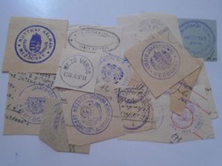 D202553 MEZŐCSÁT  régi bélyegző-lenyomatok  16  db.   kb 1900-1950's
