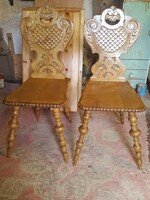 Peasant chairs with hardwood backs