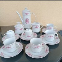 Alföldi pink floral coffee set