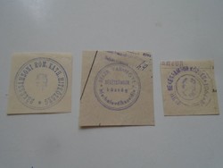 D202535 BÉKÉSSÁMSON   régi bélyegző-lenyomatok   3 db.   kb 1900-1950's