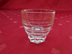 Gold striped glass liqueur glass, height 4 cm. He has!