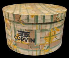 Antique corvin paper hat box / from the beginning of the last century